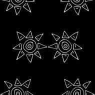 Doodle seamless pattern with sun N10