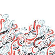 Curl abstract pattern with multicolored waves Vector illustration N12