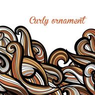 Curl abstract pattern with multicolored waves Vector illustration N13