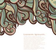 Curl abstract pattern with multicolored waves Vector illustration N14