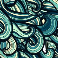 Curl abstract pattern with multicolored waves Vector illustration N15