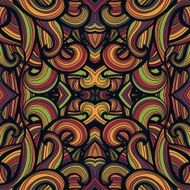 Curl abstract pattern with multicolored waves Vector illustration N16