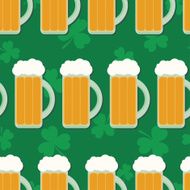 Seamless pattern with beer glasses N2