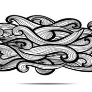 Curl abstract pattern with multicolored waves Vector illustration N17