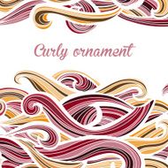 Curl abstract pattern with multicolored waves Vector illustration N22