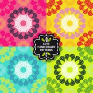 Vector seamless simple pattern set N9