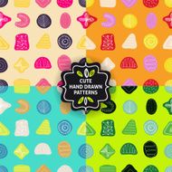 Vector seamless simple pattern set N13