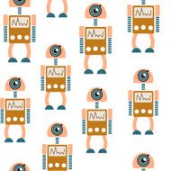 Seamless pattern of robots N3