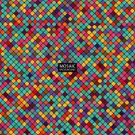 abstract mosaic background of pixel tile colorful squares N2