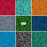 set abstract mosaic background of pixel pattern colorful squares