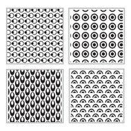 black and white mix circle pattern