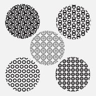 black and white circle style pattern