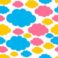 Seamless pattern with color clouds