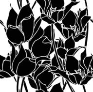Seamless pattern with flowers tulips N2
