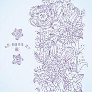 Hand drawn floral element for your design