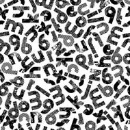 Seamless grunge alphabet vector background