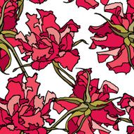 Seamless pattern with flowers peonies N11