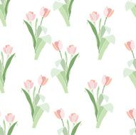 Seamless pattern with flowers tulips N3