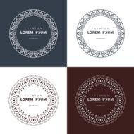 Vector set outline emblems and badges - abstract hipster logo N4
