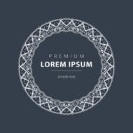 Vector set outline emblems and badges - abstract hipster logo N5