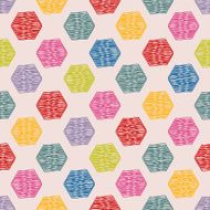 Scribbled hexagon color pattern