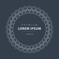 Vector set outline emblems and badges - abstract hipster logo N6