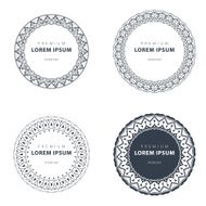 Vector set outline emblems and badges - abstract hipster logo N9