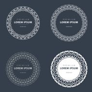 Vector set outline emblems and badges - abstract hipster logo N10