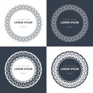 Vector set outline emblems and badges - abstract hipster logo N13