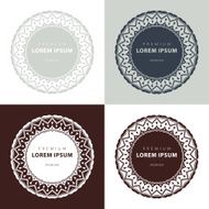 Vector set outline emblems and badges - abstract hipster logo N16