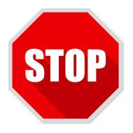 Sign stop flat design