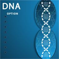 Sign of DNA on a blue background vector graphics cover N2