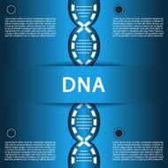 Sign of DNA on a blue background N2