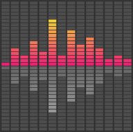 Abstract sound waves equalizer Audio pulse music