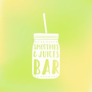 Smoothies and juices bar logotype