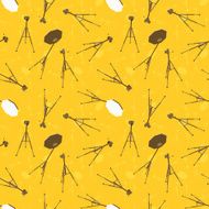 Photo camera tripod and softbox Seamless pattern