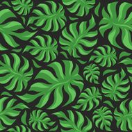 Palm leaves seamless pattern N3