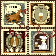 Set of postage stamps