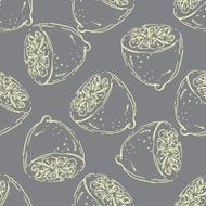 Seamless pattern lemon Vector illustration