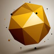 Geometric abstract 3D complicated lattice object asymmetric