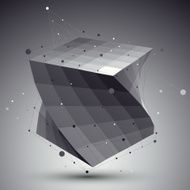 Contemporary techno black and white stylish construction