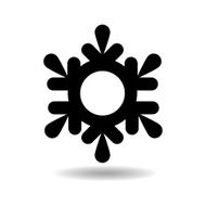 Snowflake icon vector illustration eps10 on white background