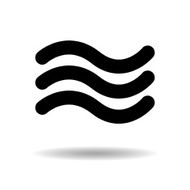 Sea waves icon vector illustration eps10 on white background