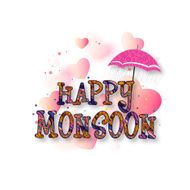 Poster banner or flyer Happy Monsoon