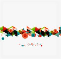 Clean colorful unusual geometric pattern design N164