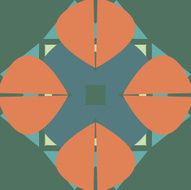 Green and Orange Tile Background