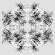 Flowers Roses lilies and camomile N24