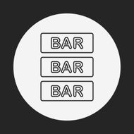 Bar shop sign line icon N3