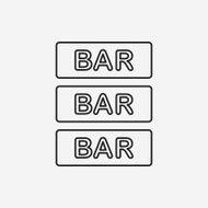Bar shop sign line icon N4