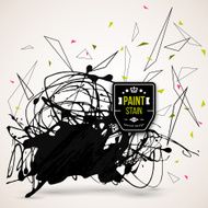Abstract background with paint stain and geometric shapes N2
